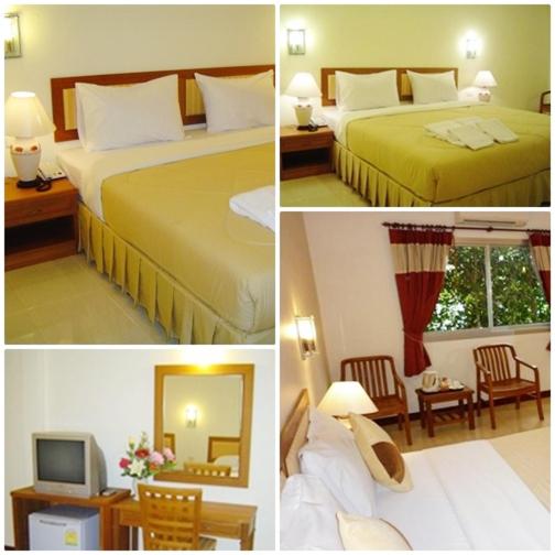 Postel nebo postele na pokoji v ubytování Prachuap Place Hotel