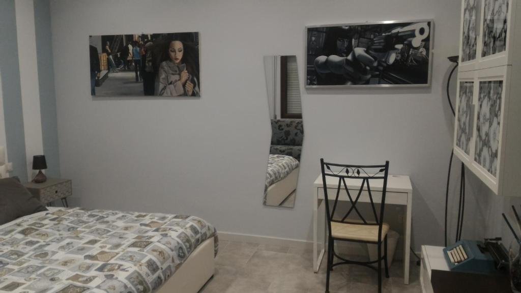 A bed or beds in a room at B&B A casa dell'artista