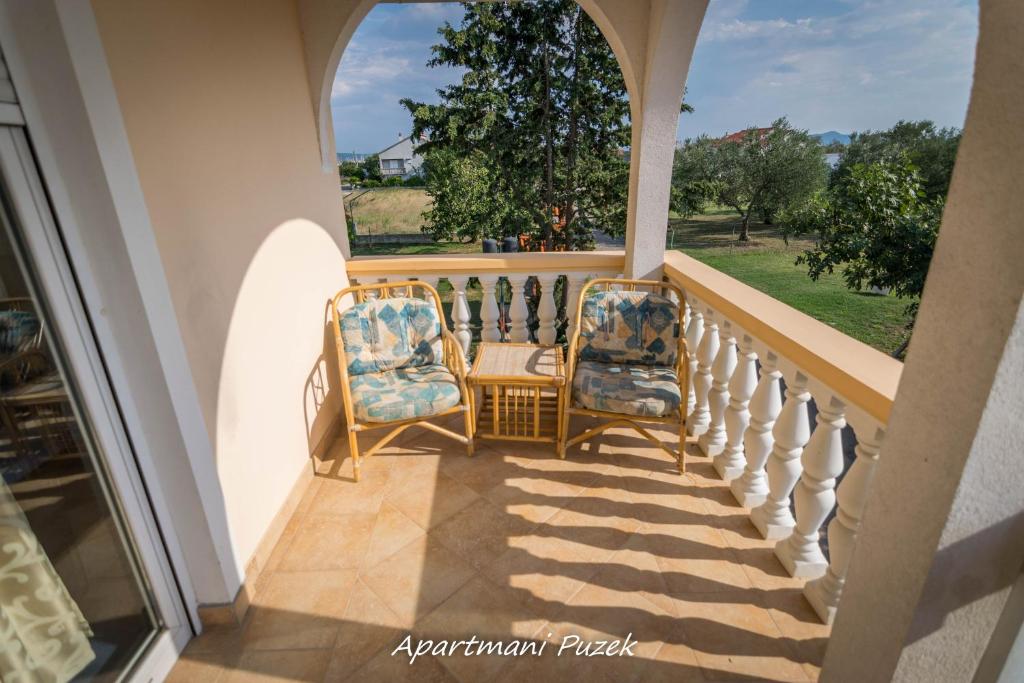 Balkón nebo terasa v ubytování apartmani Puzek