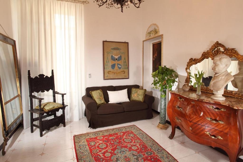 Posezení v ubytování Roma Central Guest House