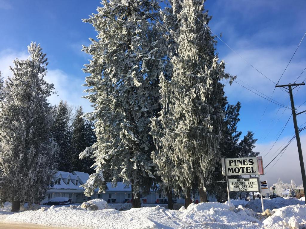 Pines Motel v zimě