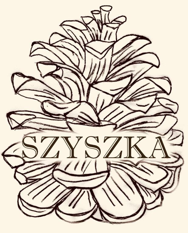 a drawing of a pineapple with the wordsyssaya at Szyszka in Bukowina Tatrzańska