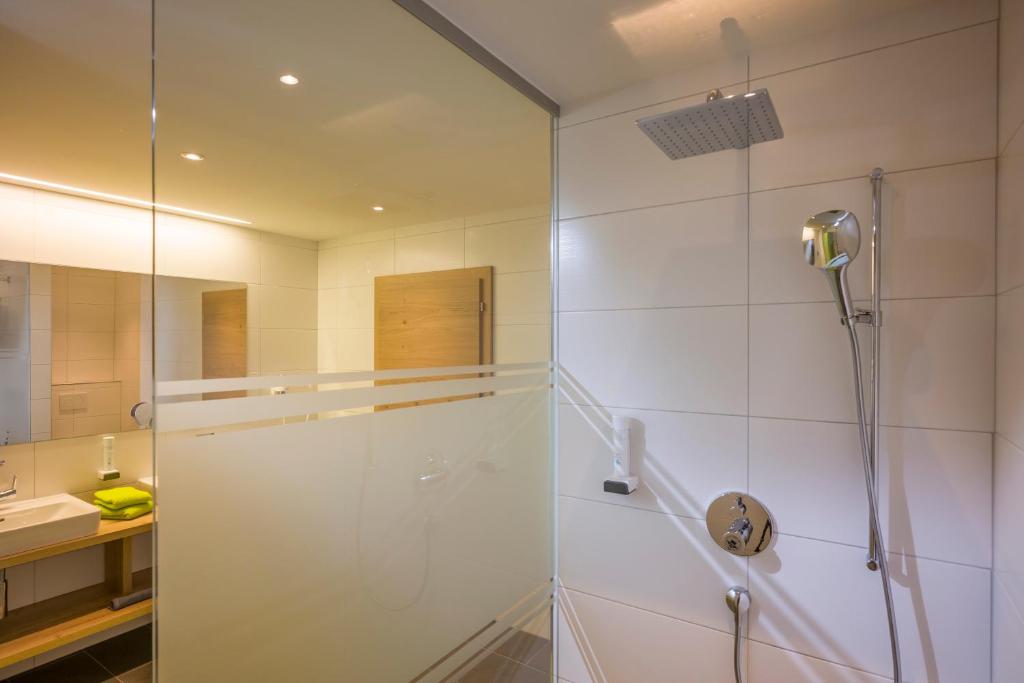 Koupelna v ubytování Aparthotel AlpTirol