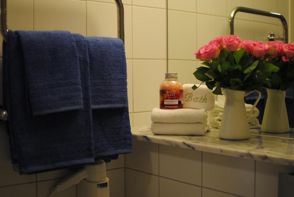Koupelna v ubytování Hotell Nostalgi