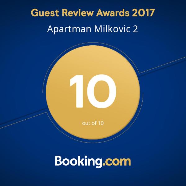 Certificato, attestato, insegna o altro documento esposto da Apartman Milkovic 2