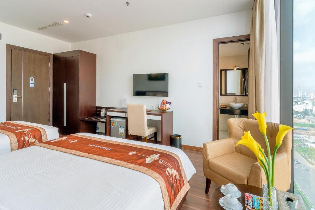 Postel nebo postele na pokoji v ubytování Dana Marina Boutique Hotel