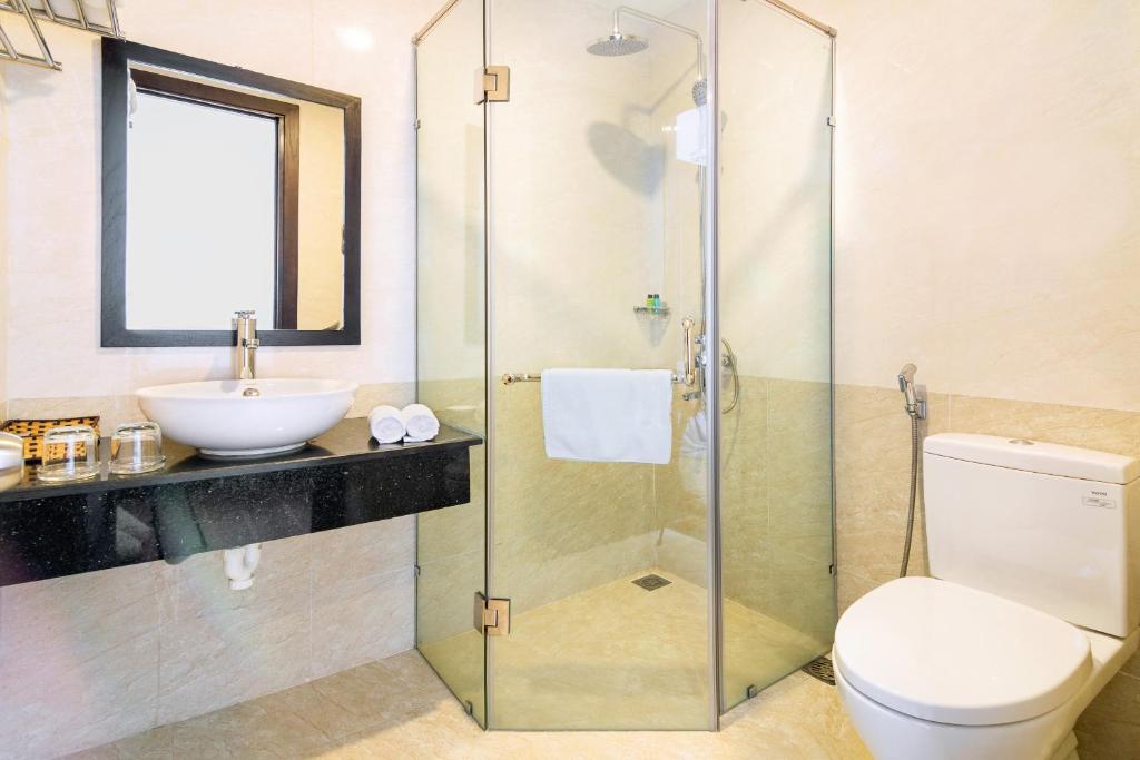 Koupelna v ubytování Dana Marina Boutique Hotel