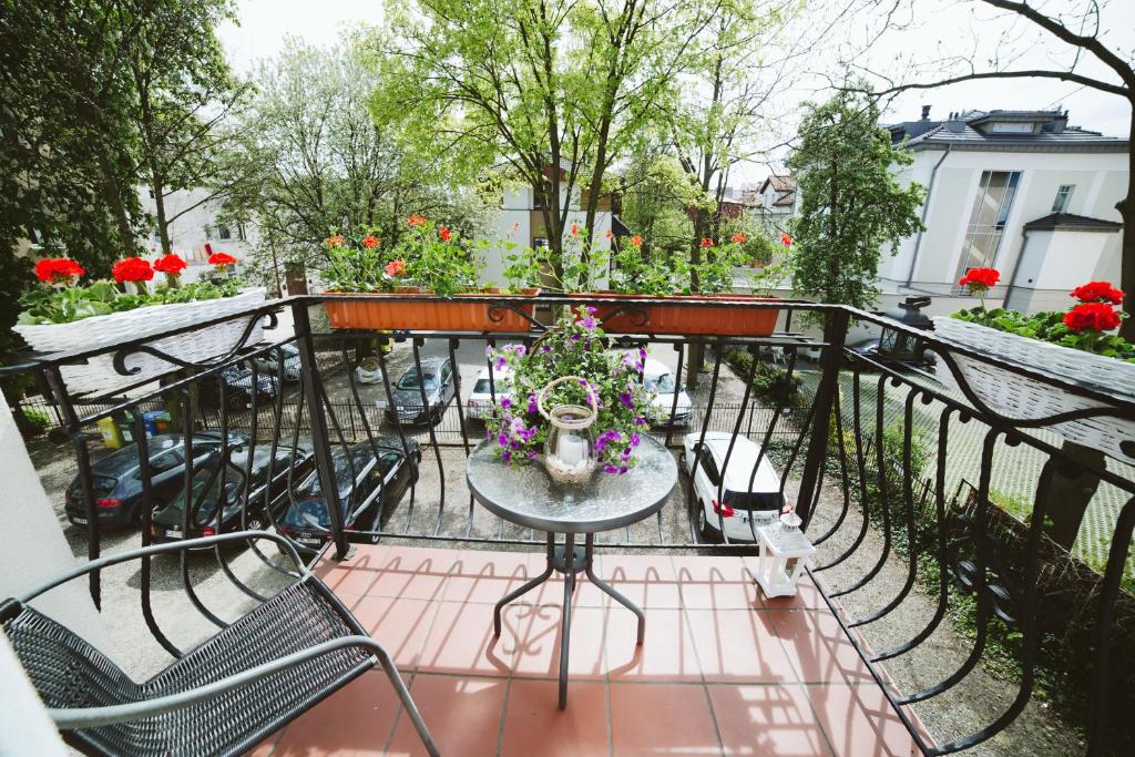 Balkón alebo terasa v ubytovaní Kamienica Ogrodowa