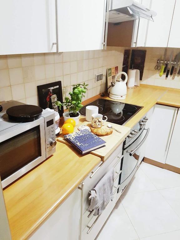 Kuchyňa alebo kuchynka v ubytovaní Warsaw King Size Apartment