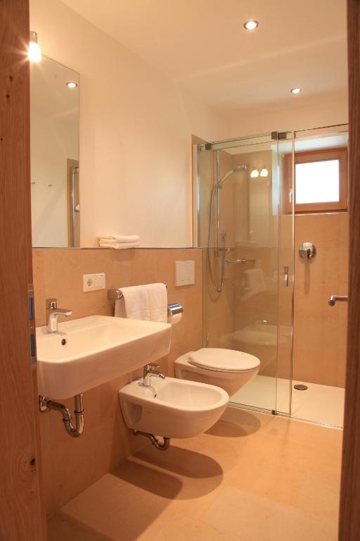 Koupelna v ubytování Appartements Mutschlechner