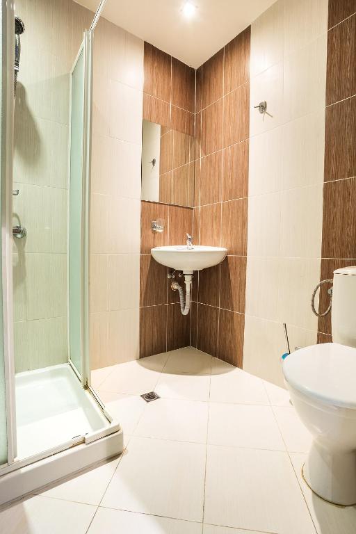 Koupelna v ubytování Dragoman Hotel