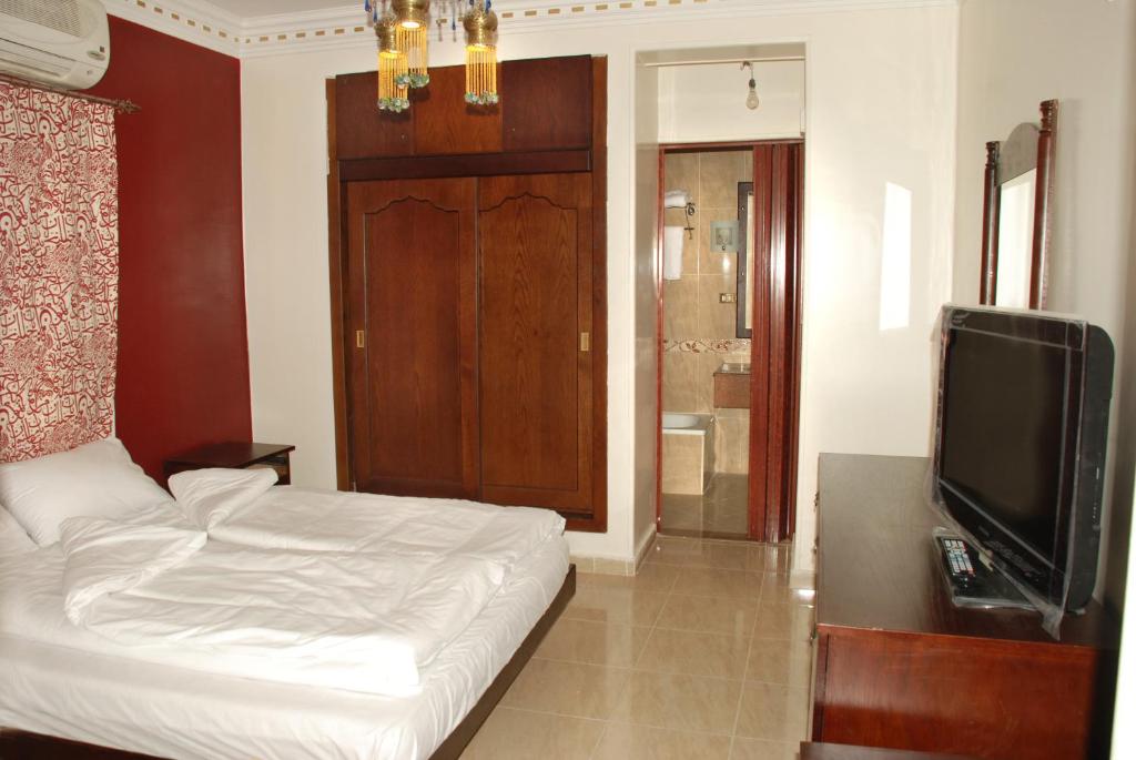 TV a/nebo společenská místnost v ubytování Philae Hotel Aswan