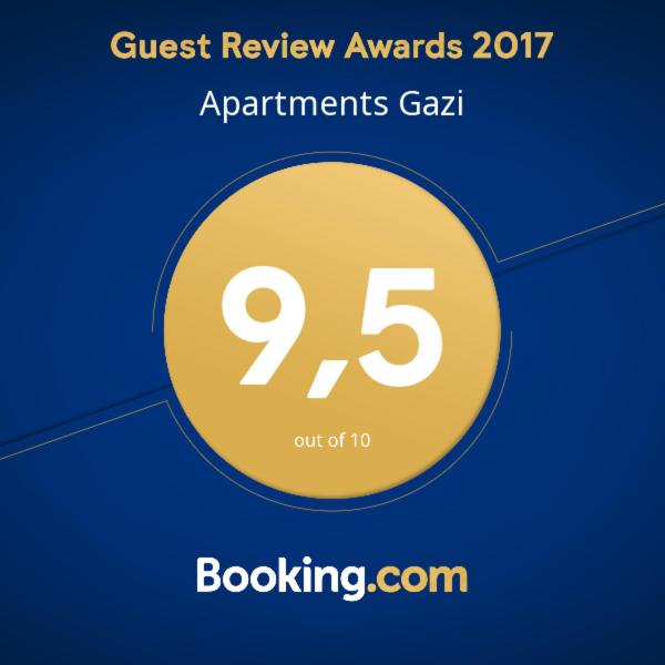 Certifikát, hodnocení, plakát nebo jiný dokument vystavený v ubytování Apartments Gazi