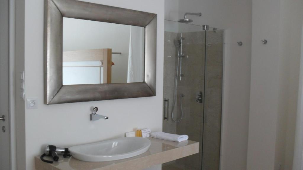 Koupelna v ubytování Jungmann Hotel