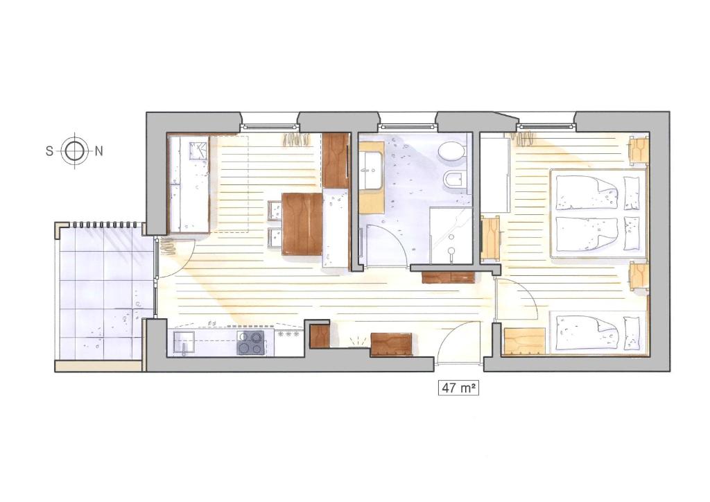 Plan piętra w obiekcie Living Nature Appartements