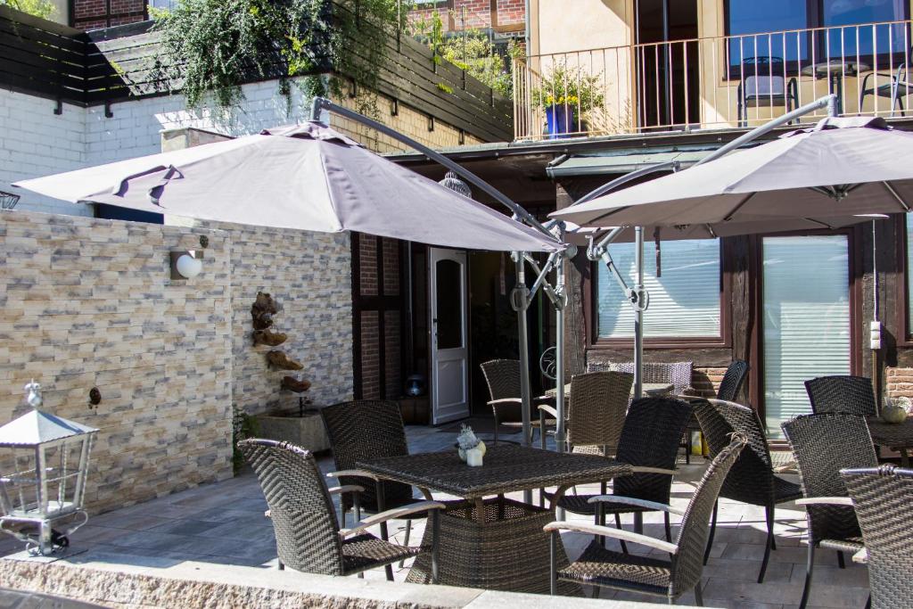 Patio nebo venkovní prostory v ubytování Hotel Altstadtwiege