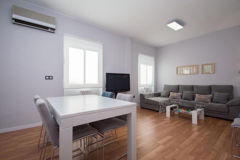 Televízia a/alebo spoločenská miestnosť v ubytovaní Apartamento Recogidas 39