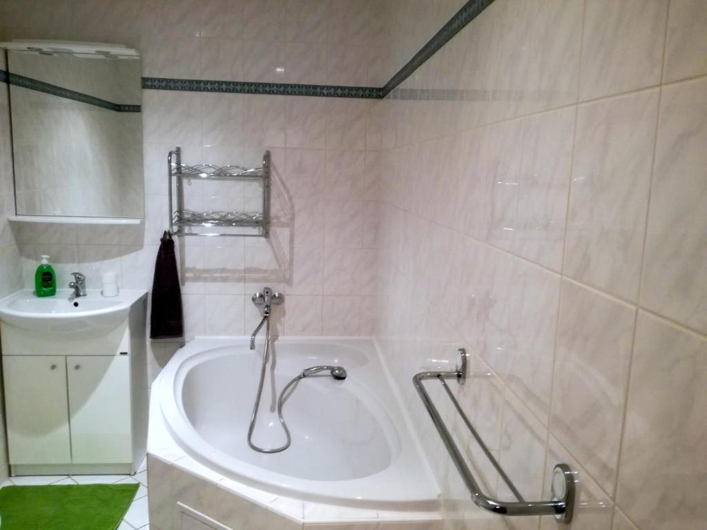 Koupelna v ubytování apartmány 2+1 u Klínovce
