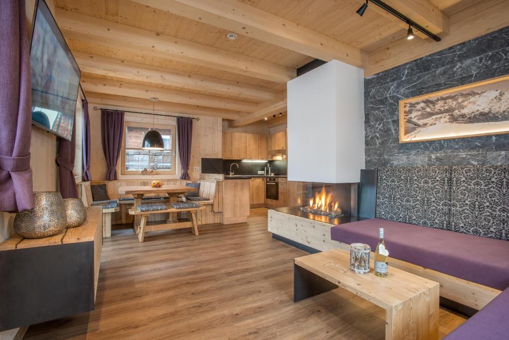 Kuchyň nebo kuchyňský kout v ubytování Alpenchalet Stadlpoint