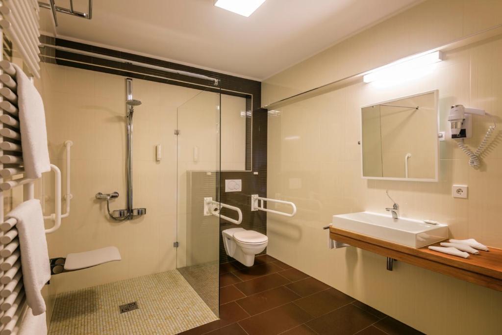 Koupelna v ubytování Hotel Bon Repos