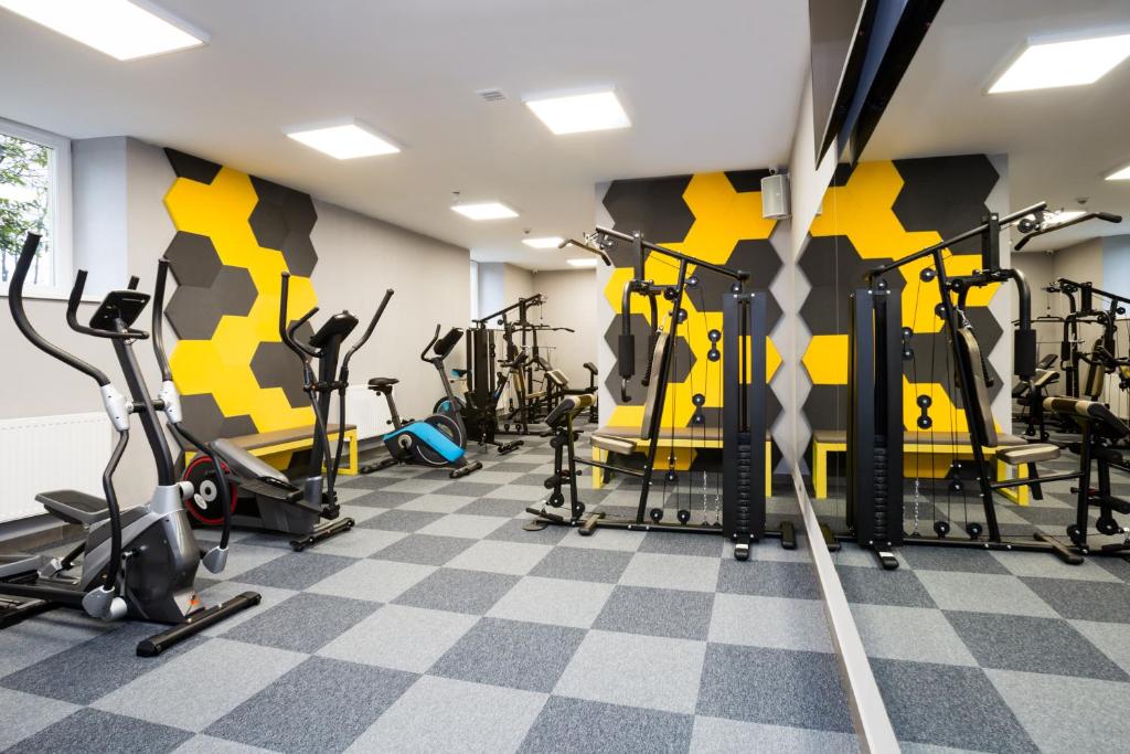 Posilňovňa alebo fitness centrum v ubytovaní Apartamenty Bystra