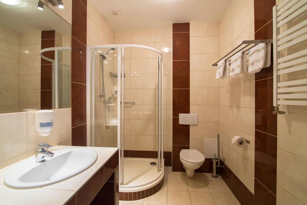 Koupelna v ubytování Hotel Continental