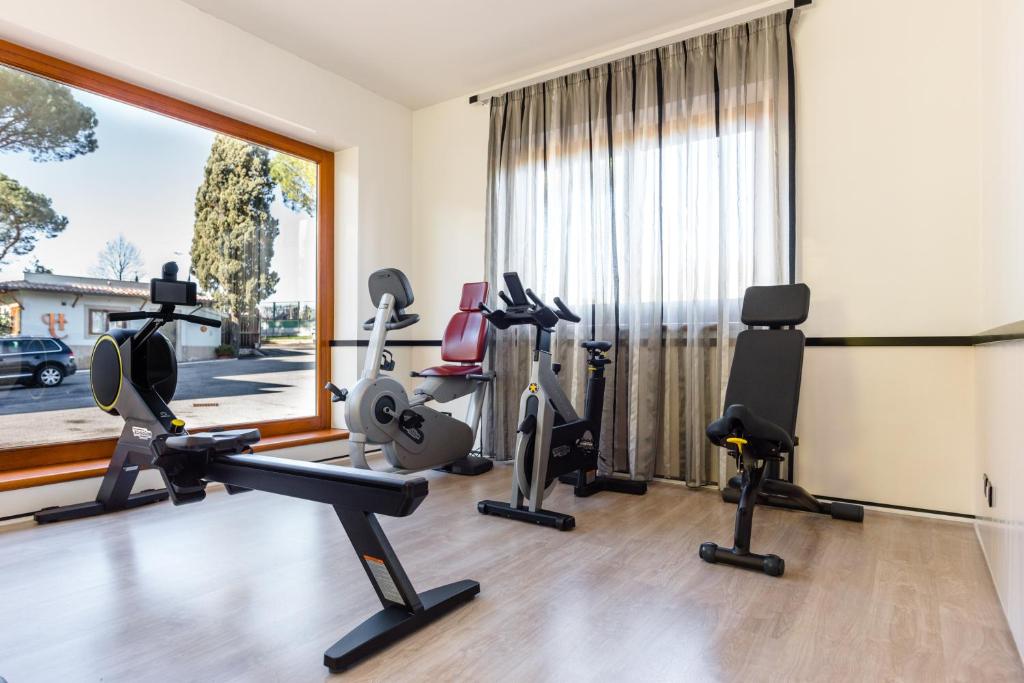 Fitness centrum a/nebo fitness zařízení v ubytování Hotel Castle