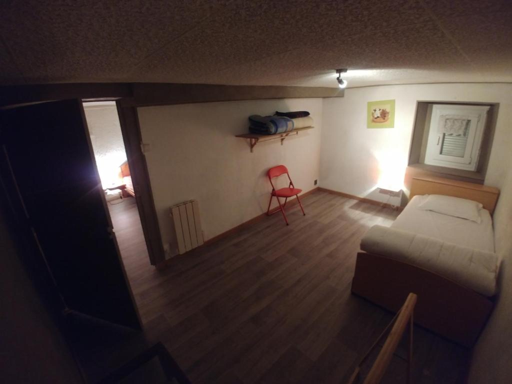 Postel nebo postele na pokoji v ubytování Gîte du Plainet