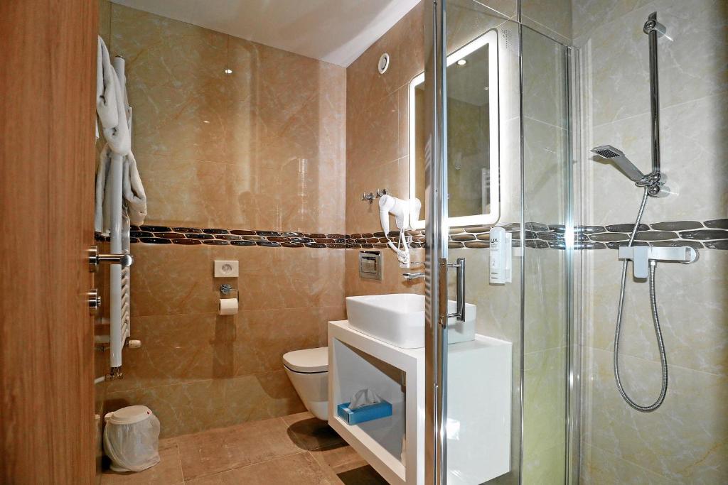 Koupelna v ubytování Hotel Danner