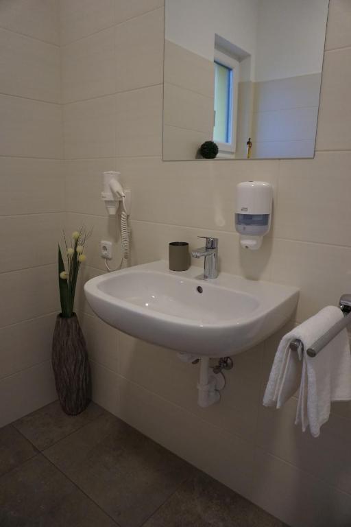 Koupelna v ubytování Schlafplatzl