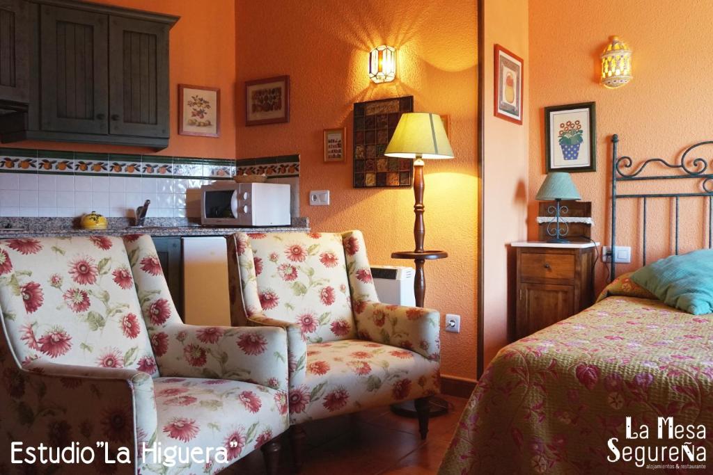 Postel nebo postele na pokoji v ubytování La Mesa Segureña