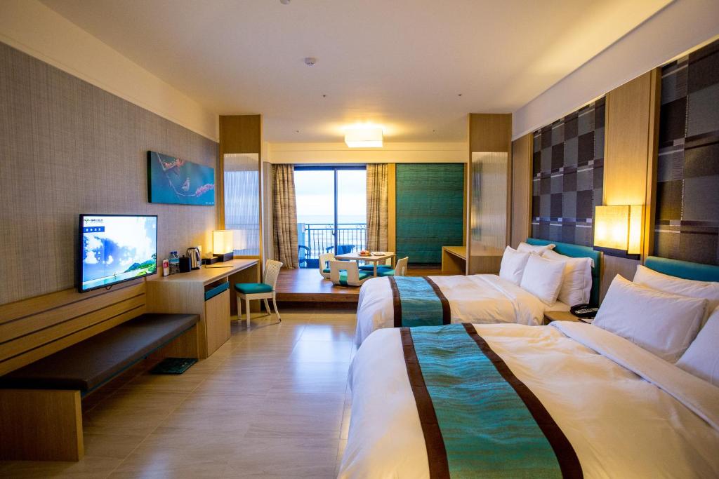 TV a/nebo společenská místnost v ubytování Fullon Hotel Fulong