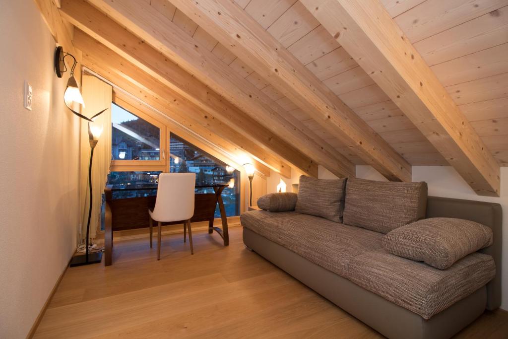 Posezení v ubytování Chalet Belmont Penthouse