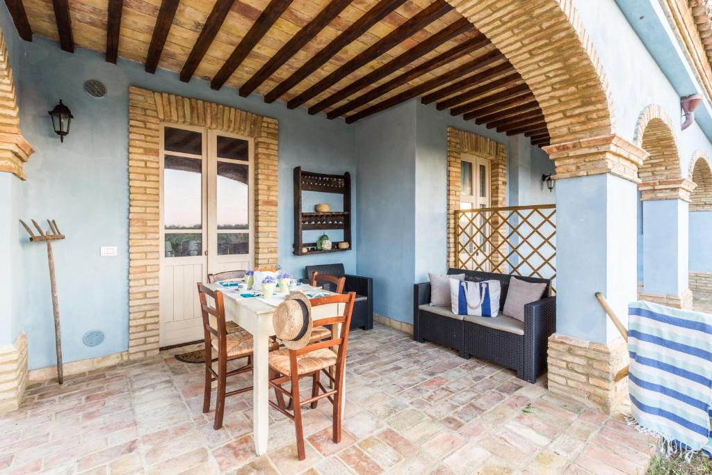 Uma varanda ou terraço em La Masseria
