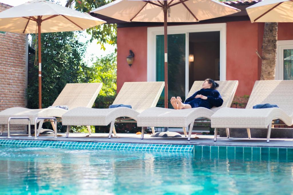 Bazén v ubytování La Villa Boutique hotel nebo v jeho okolí