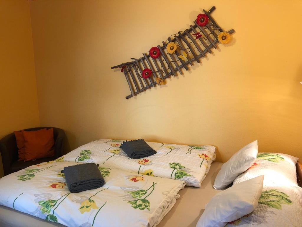 Cama o camas de una habitación en Kempfenhof