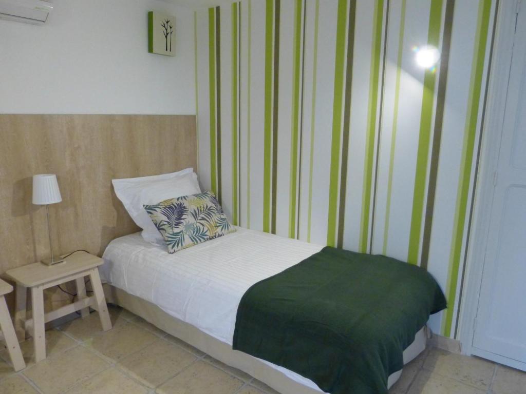 Postel nebo postele na pokoji v ubytování Villa Thebaïde Chambres d'hôtes