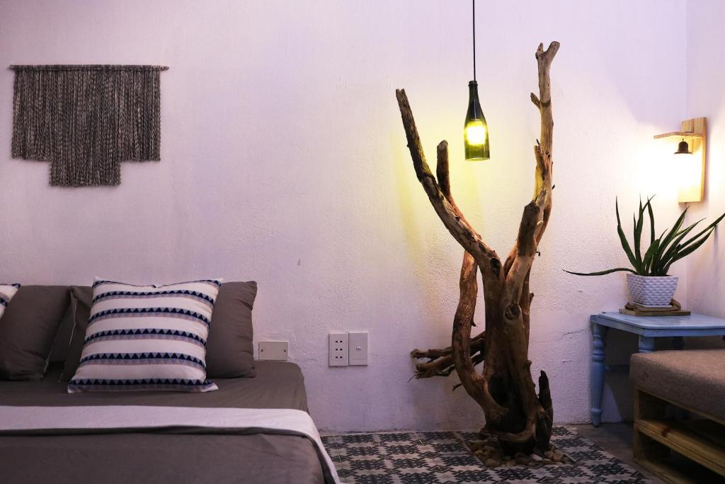 Postel nebo postele na pokoji v ubytování Samstay