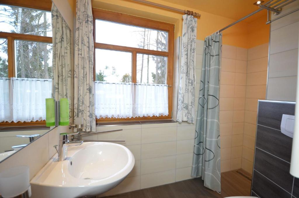 Koupelna v ubytování Hotel Köhlerhütte