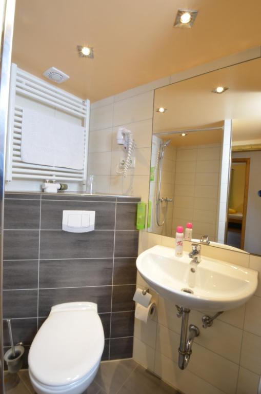 Koupelna v ubytování Hotel Köhlerhütte