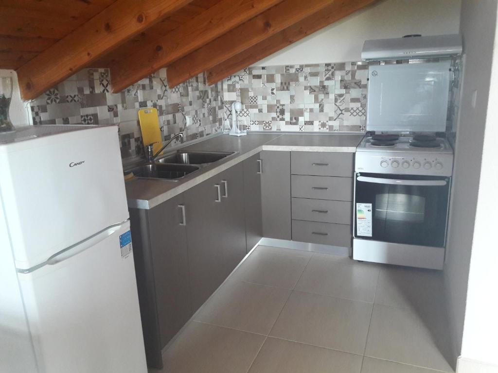 Kuchyň nebo kuchyňský kout v ubytování Villa Eleni