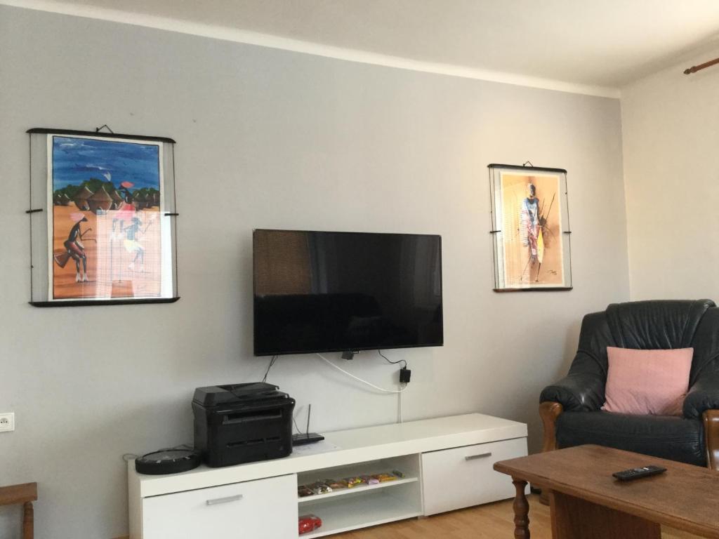 TV a/nebo společenská místnost v ubytování Lydiavi