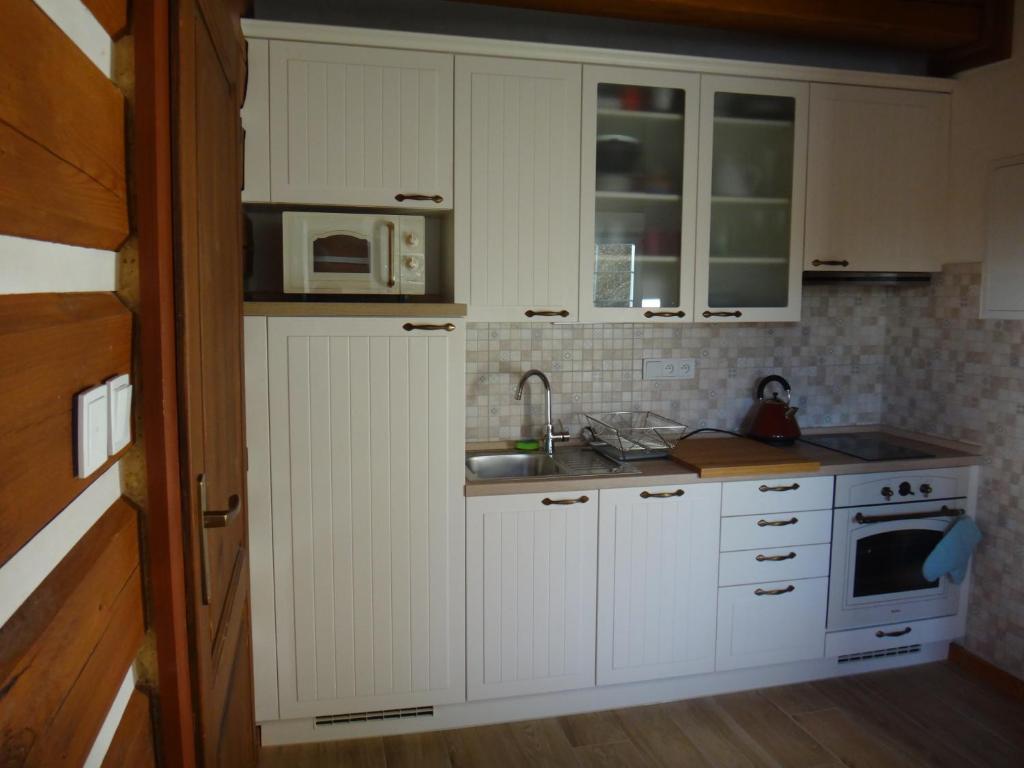 Kuchyňa alebo kuchynka v ubytovaní Apartmán Na Zlatníku