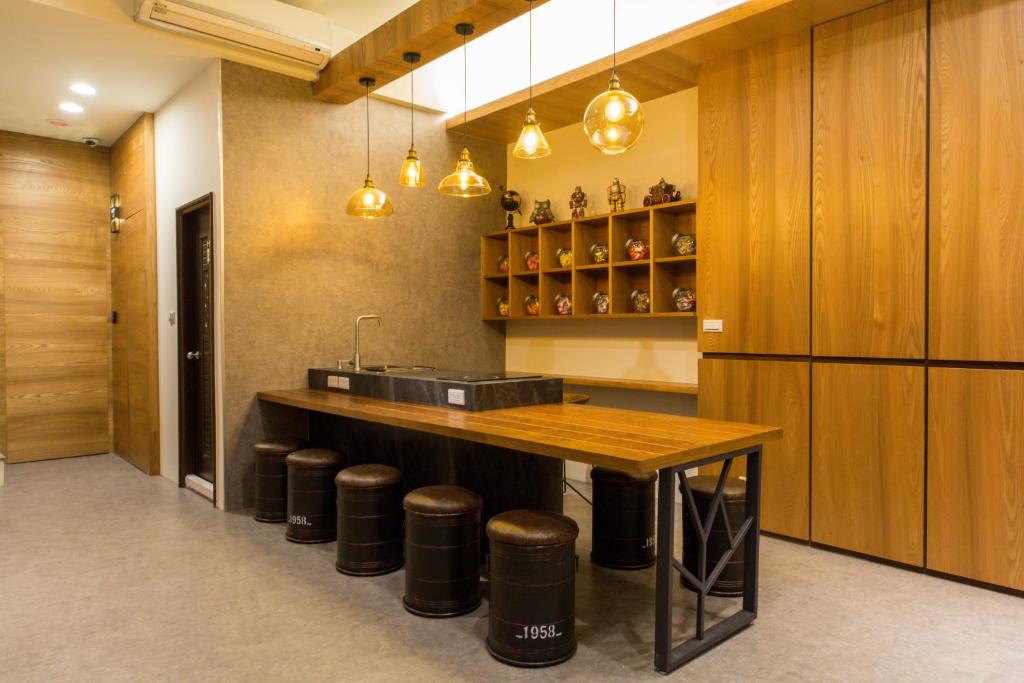 Dapur atau dapur kecil di An Ping Shisan Hostel