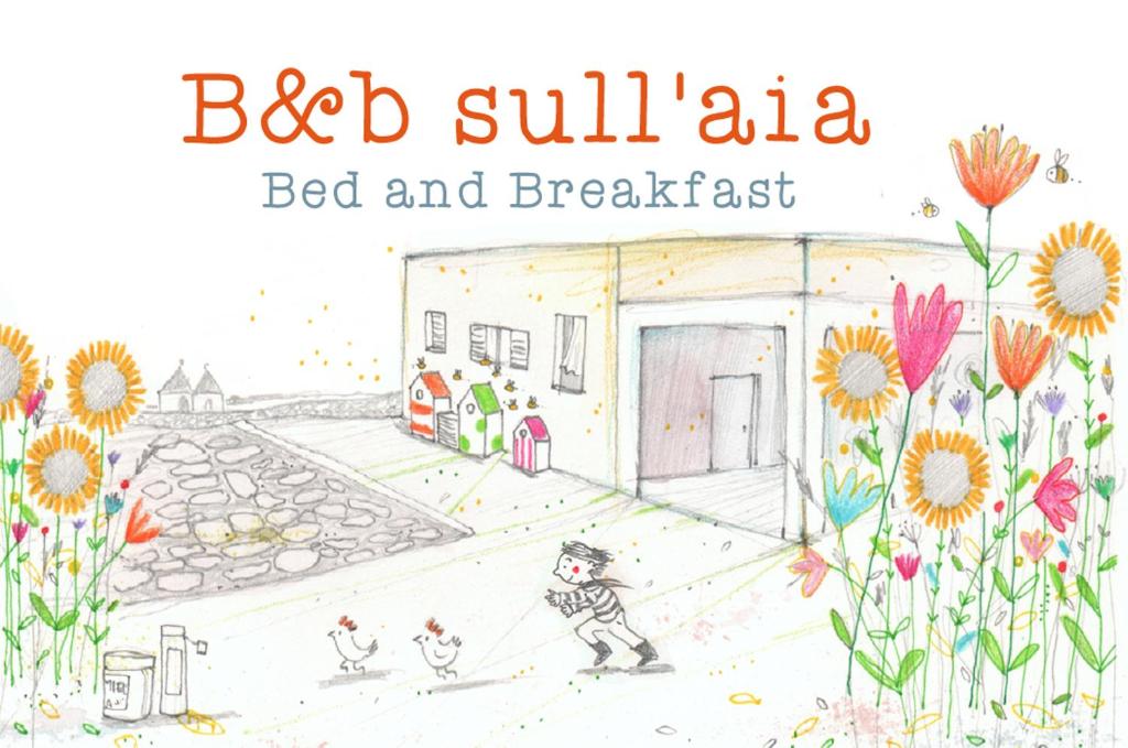a book about a bed and breakfast with a cat and flowers at B&B Sull'Aia in Alberobello