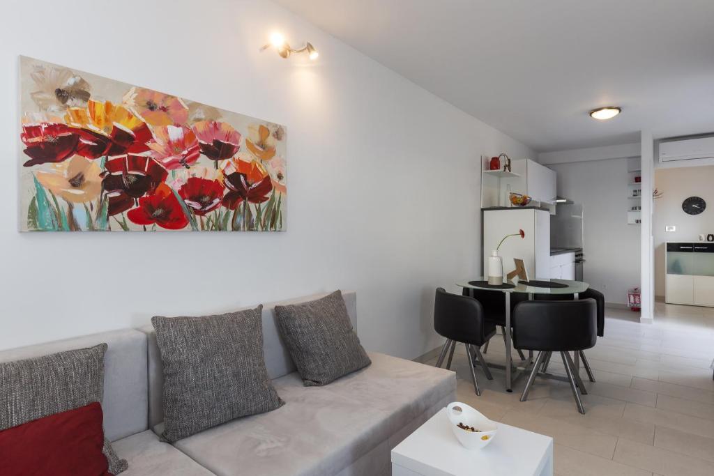 Гостиная зона в Apartments Luna