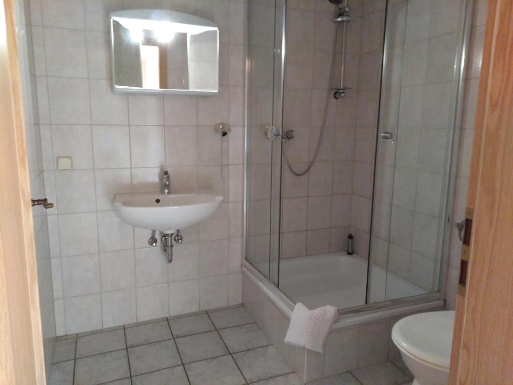 Koupelna v ubytování Gasthof Zur Eiche