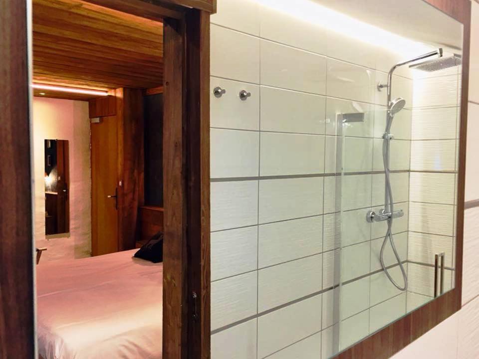 Koupelna v ubytování Hotel Alpina