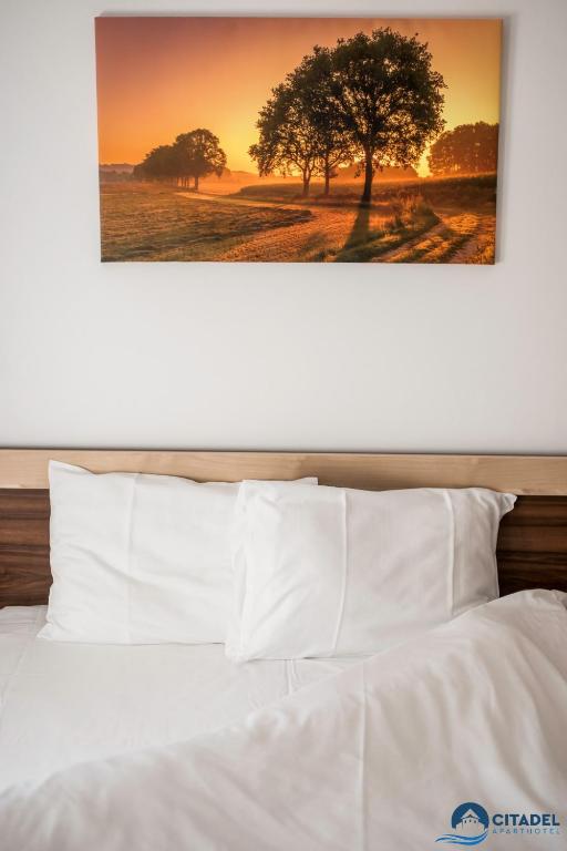 Postel nebo postele na pokoji v ubytování Citadel Aparthotel
