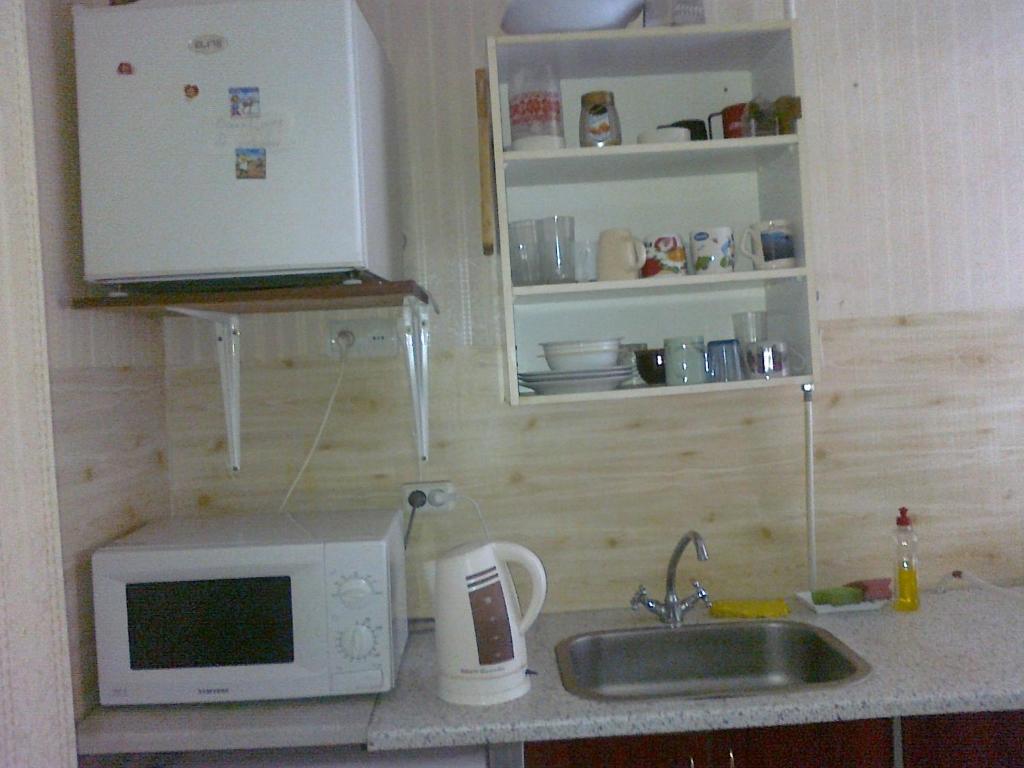 Kuchyň nebo kuchyňský kout v ubytování Yaroslav Hostel